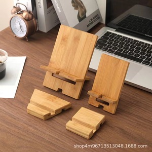 Wooden Phone Holder Bamboo <b>Tablet</b> <b>Stand</b> Adjustable Desktop Support <b>For</b> Smartphone And <b>Tablet</b> - Product Image 4