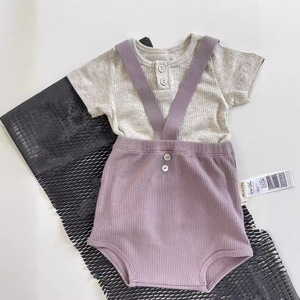 Nouveau Pantalon de Musculation Confortable en Coton Modal Lanjing pour Enfants, Style Nordique avec Bretelles, Collection Printemps-Été, Vente en Gros - Product Image 2