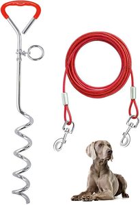 Heavy Duty Pet Tie Out Cable Pet Accessories for <strong>Dogs</strong> up to 120 Lbs - Product Image 6