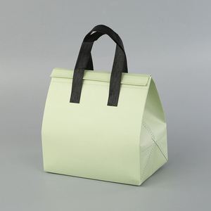 Sac fourre-tout publicitaire personnalisé en non-tissé pour la restauration rapide, sacs de pique-nique laminés à livraison rapide - Product Image 1