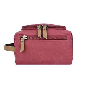 OEM Makeup Shower <b>Toiletry</b> <b>Bag</b> Washable Cotton Canvas Solid Zipper Organizer Hanging Cosmetic <b>Men</b> Women - Product Image 4