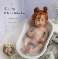 Poupée Bébé Reborn Réaliste en Vinyle, Poupée Nourrisson Souple et Réaliste à Presser, Cadeau de Collection pour Enfants