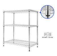 Étagères de rangement réglables en métal Étagère en fil métallique à 3 niveaux Organisateur Wire Rack Capacité de 500lb Cuisine Garage