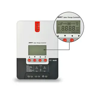 Mppt controlador de carga solar, alta qualidade, 12v/24v, 20a, 30a, 40a, display lcd, controlador de carregador solar, adequado para bateria de lítio, regulador de carga solar