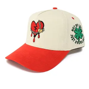 Custom Design Branded Caps Factory Directly Oem Cap 2 Tone Color Cotton Fabric 3d Embroidery Snapback Hat