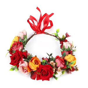 Nouvelle Mode Sennys Couronne de Fleurs Style Doux Rose Artificielle pour Mariée Décoration Capillaire Vente en Gros Fabricants - Product Image 6