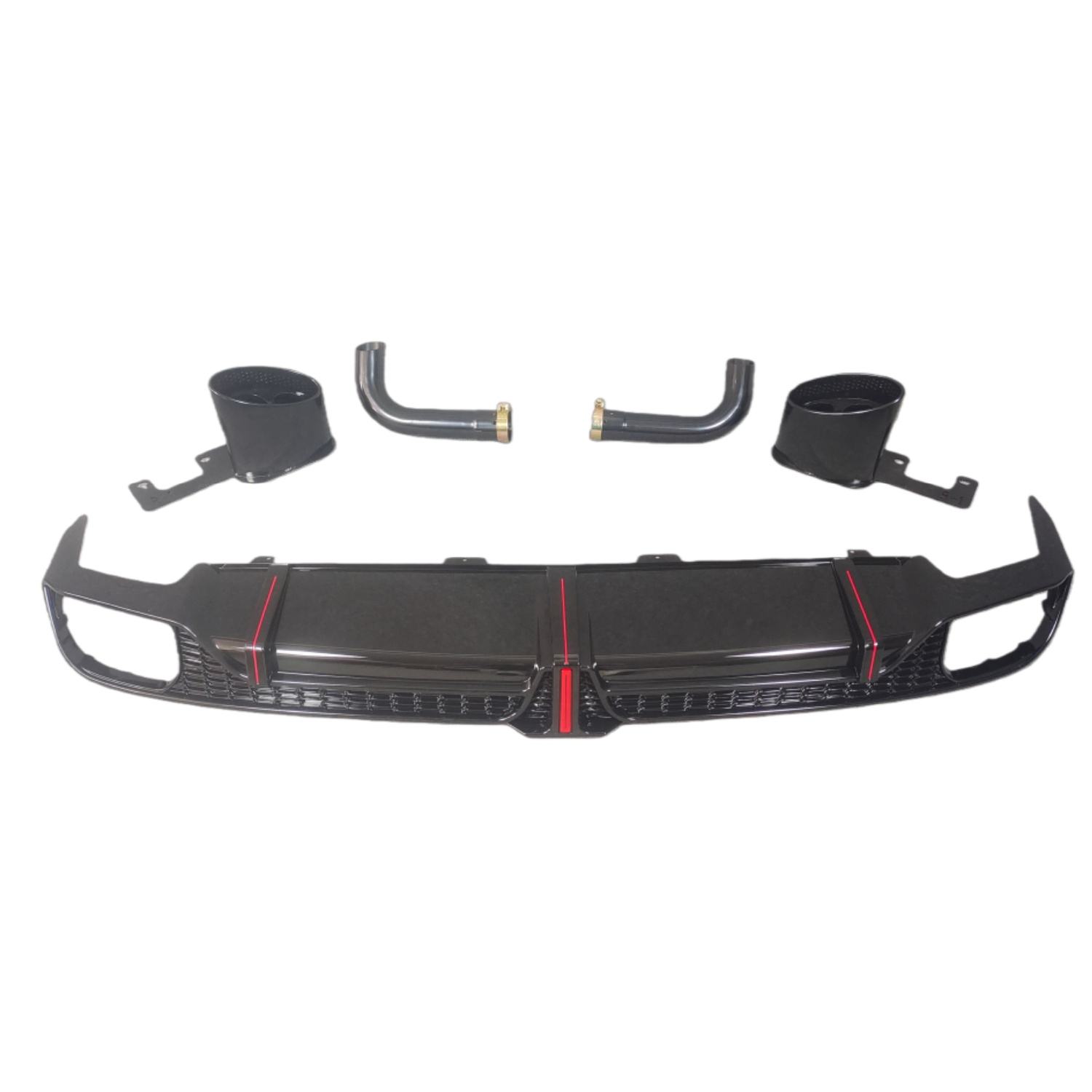 Lèvre arrière et embouts d'échappement - Double sortie