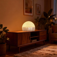 Machine à bruit blanc moderne pour bébé, lumière à 7 couleurs, électronique, fonction snooze, relaxation thérapeutique du sommeil, calendrier numérique de nuit