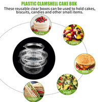 Bol à salade jetable transparent en PET à prix d'usine, conteneur alimentaire à clapet avec couvercle articulé pour plats à emporter