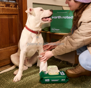 Pembersih mata dan telinga hewan peliharaan, ramah lingkungan dan penghilang bau menggunakan tisu perawatan basah anjing peliharaan - Product Image 5