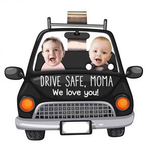 Personalized Pattern Custom <b>Car</b> Hanging <b>Ornament</b> Wooden Photo Frame Photo Text Custom Content - Product Image 3
