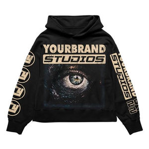 Áo hoodie nam Kodo Streetwear chất liệu denim dày 450 gsm, kiểu dáng regular fit, in hình Fearoffgod, thiết kế custom distressed. - Product Image 5