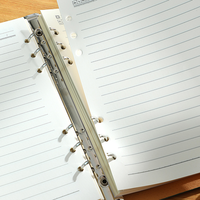 Carnet de notes B5 à neuf anneaux personnalisé avec couverture en cuir PU de qualité supérieure LOGO privé reliure à feuilles mobiles