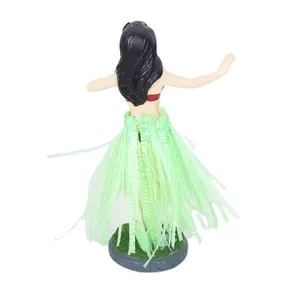 Menina de Hula Polyresin Figurine Engraçado Da Menina de Hula Dashboard Bobble As Cabeças Personalizado Estatueta Bobble a Cabeça de Resina para a Decoração Do Carro Estrela
