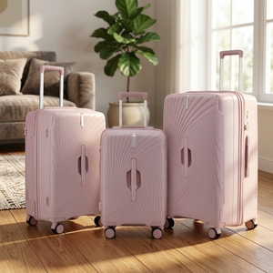 Set <span class=keywords><strong>Valigie</strong></span> da Viaggio PP Nuove 2026 con Lucchetto a Combinazione, 3 Pezzi (20, 24, 28 Pollici), Ruote Silenziose e Resistenti, Ideali per Viaggi di Nozze e Familiari - Product Image 1