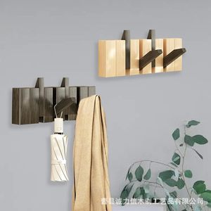 Wooden Wall Mounted <b>Clothes</b> Rack Piano Keys Design Coat Hook Entryway <b>Storage</b> Organizer Living Room Key Umbrella Holder - Product Image 2