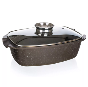 Sartén cuadrada de aluminio para pescado, <span class=keywords><strong>asador</strong></span> de pescado antiadherente con tapa de acero inoxidable, juego de ollas de cocina - Product Image 1