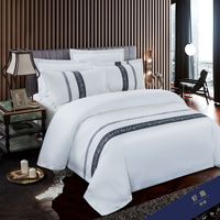 Ensemble de draps en coton 100% de style hôtel 5 étoiles, 4 pièces, avec impression numérique, ensemble de literie décontracté haut de gamme