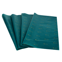 Papier de soie personnalisé de luxe, design coréen, impression papier, vert foncé, rouleau de papier de soie