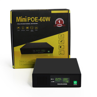 SKE 100-240Vac Fase Tunggal 17600mAh 60W Baterai Lithium DC Mini POE UPS Transfer 0ms Multi-Fungsi LCD Router Modem CCTV