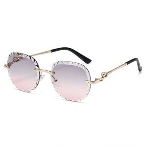 Leopard Framelessトリミングサングラス<span class=keywords><strong>2025</strong></span>新しい丸波サングラスヨーロッパとアメリカのファッショントレンドサングラス女性のための - Product Image 4