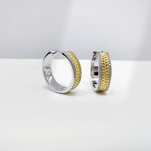 custom plata 925 sterling <b>silver</b> classic twisted <b>hoop</b> earring luxury unique korean 14k 18k gold plated simple trending earrings - Product Image 1