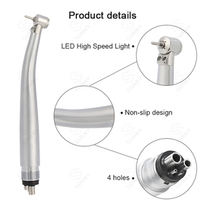 หัวกรอฟันไฟเบอร์ออปติกแบบมินิ ความเร็วสูง พร้อมไฟ LED คู่ หัวกรอแบบเทอร์ไบน์ ฉีดน้ำเดี่ยว สำหรับเด็ก - Product Image 2