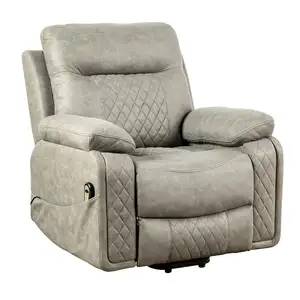 XIHAO Most Comfortable Thick Padded Pu Leather Armchair Heated Massage Recliner Leather Sofa Recliner Electric