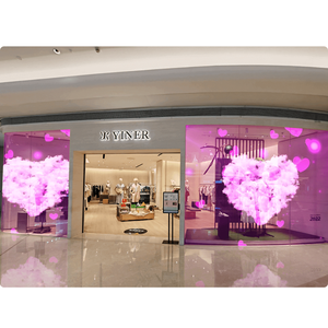 透明ガラスLEDスクリーン,自己接着性HDR10 + 防水8K超薄型P2.5 P3.9 P6.5 - Product Image 1