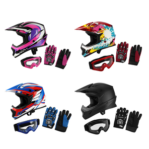Casque intégral de sécurité TCMT DOT pour jeunes, équipement de protection pour <span class=keywords><strong>moto</strong></span> tout-terrain, VTT, motocross, gants et lunettes pour enfants - Product Image 1