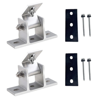 Support de panneau solaire réglable 36 ~ 68cm Kit de serrage d'extrémité de support solaire 36cm longueur de support BD 15-30 degrés pour montage sur toit plat