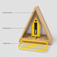 Mangeoire à oiseaux intelligente USMILEPET avec caméra pour l'observation des oiseaux sauvages, station d'alimentation pour jardin et cour arrière, pour les amoureux des oiseaux, décoration de la maison