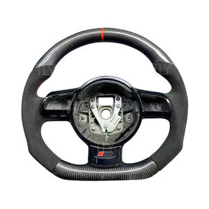 Para <span class=keywords><strong>Audi</strong></span> R8 Tt Roadster <span class=keywords><strong>Rs</strong></span> Tts Mk2 8j 2008 2009 2010 2011 2012 2013 cuero perforado fibra de carbono volante <span class=keywords><strong>Interior</strong></span> del coche - Product Image 3