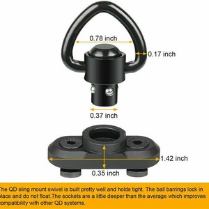 อะแดปเตอร์สายสะพายแบบปลดเร็ว อลูมิเนียมอัลลอยด์ สำหรับอุปกรณ์ล่าสัตว์ ระบบปุ่มกด  อุปกรณ์เสริมอเนกประสงค์ - Product Image 6