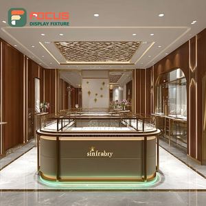 Vitrine à bijoux sur mesure avec finition stratifiée, vitrine à bijoux pour magasin commercial - Product Image 1