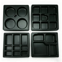 Boîte blister personnalisée, plateau d'insertion moulé en plastique multi-grilles, boîte rigide pour l'ensemble de produits cosmétiques, placement fixe des produits