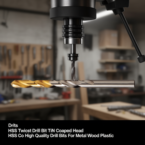 Foret hélicoïdal HSS avec tête revêtue de TiN, forets HSS de haute qualité pour métal, bois, plastique - Product Image 3