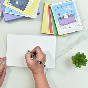 Cartes de vœux personnalisées pour la fête des enfants, impression en usine, 6 designs différents, graphiques de dessins animés, cartes cadeaux d'anniversaire mignonnes - Product Image 2