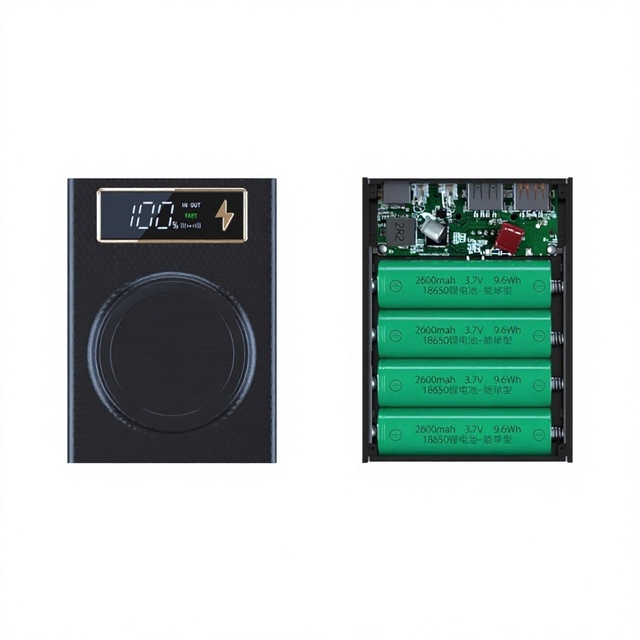 Magnetic Detachable 4-cell Welding-free 18650 Battery Power Bank case \DIY Kit Detachable Battery Power Bank case
