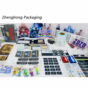Pegatinas de resina de dibujos animados personalizados, logotipo 3D hinchado, hoja de vinilo epoxi con corte de beso y animales para exposición - Product Image 5