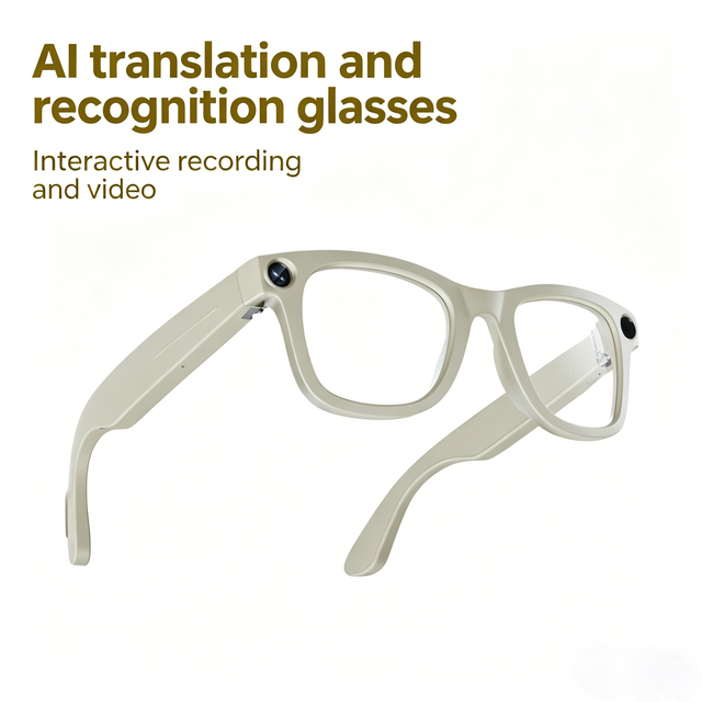 2026 New E03 Smart Glasses Dual Camera 3.2K AI Assistant Music Player Photo/video Recording Image Stabilized Touch/Voice/App