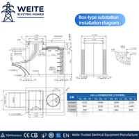 Poste de transformation compact préfabriqué de type encastré 500 kVA 1000 kVA, transformateur monté sur socle 11 kV 480 V pour distribution électrique extérieure