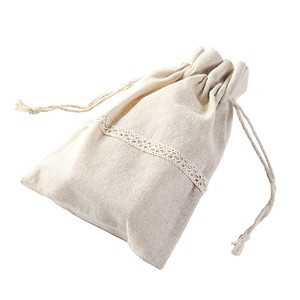 Bolsa de Lona Vintage de Alta Calidad, Nueva, con Logotipo Personalizado, Bolsa con Cordón de Algodón y Diseño Creativo de Encaje para Almacenamiento - Product Image 1