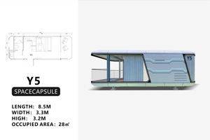 Villa prefabricada <span class=keywords><strong>de</strong></span> lujo impermeable a prueba <span class=keywords><strong>de</strong></span> viento para 4 se adapta cómodamente a tormentas terremotos para dormitorio Resort House Office Fast - Product Image 4