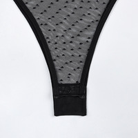 Ff1836 Bikini Mini Mesh Transparant Badpak V-Hals Doorzichtig Sexy Lingerie Doorschijnende Eendelige Stringbodysuit
