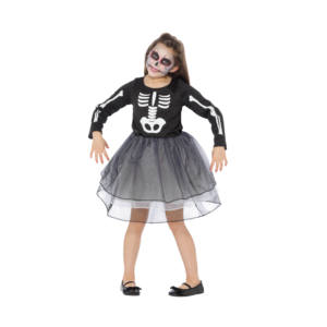 ODM venta al por mayor <span class=keywords><strong>disfraz</strong></span> de Halloween para niños España México Día de los muertos fantasma <span class=keywords><strong>novia</strong></span> <span class=keywords><strong>disfraz</strong></span> huesos tutú vestido para escenario - Product Image 4