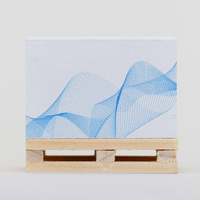 Bloc-notes autocollants personnalisés à lignes ondulées minimalistes avec couleur personnalisée pour une utilisation sur le bureau
