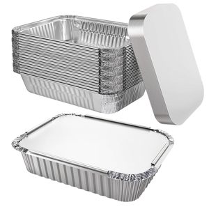 <b>TakeAway</b> Disposable To-go Food <b>Container</b> Custom Packing Aluminum Foil <b>Container</b> Wholesale Food Boxes Aluminum Foil Pan - Product Image 1