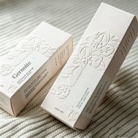 Boîte cosmétique écologique à motif floral en relief, fermeture magnétique, emballage en papier personnalisé pour sérum, crème pour le visage, crème pour les yeux