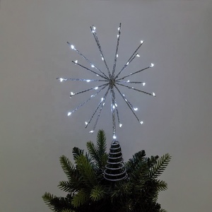 LED Star Lights for Christmas <strong>Tree</strong> Decoration 3AA Battery Powered 8Fountain LED Light Iron Wire Star Christmas <strong>Tree</strong> <strong>Topper</strong> - Product Image 5